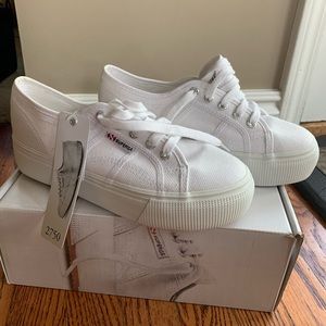 NEVER WORN Superga Linea Up and Down Platform Sneakers